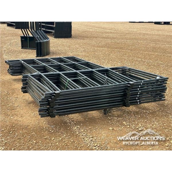 (10) 9.5 FT. LIVESTOCK PANELS W/ MAN GATE