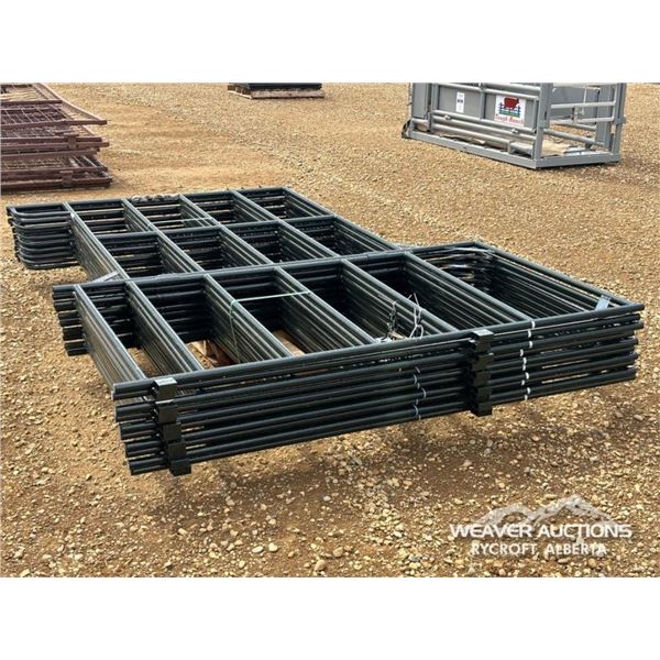 (10) 9.5 FT. LIVESTOCK PANELS W/ MAN GATE