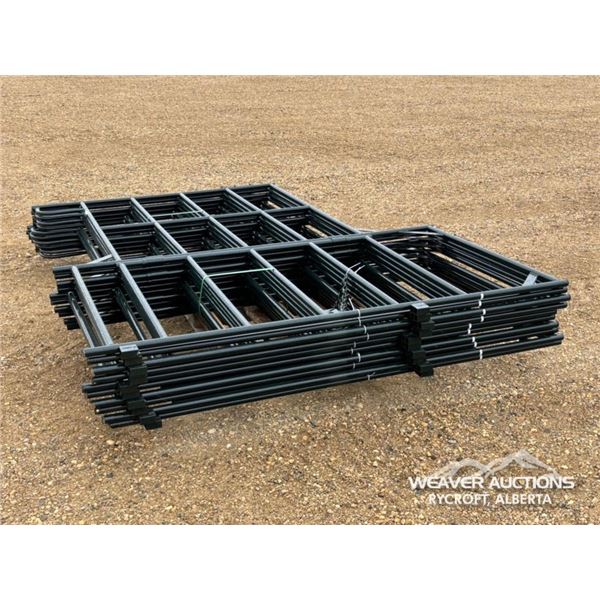 (10) 9.5 FT. LIVESTOCK PANELS W/ MAN GATE