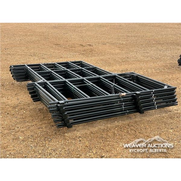 (10) 9.5 FT. LIVESTOCK PANELS W/ MAN GATE