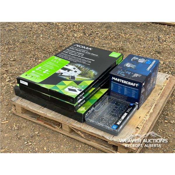 (3) SOLAR PANELS, (1) ROUTER & BITS
