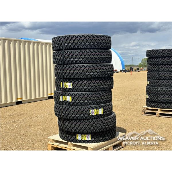 (8) ZWARTHZ 11R24.5 TRUCK TIRES