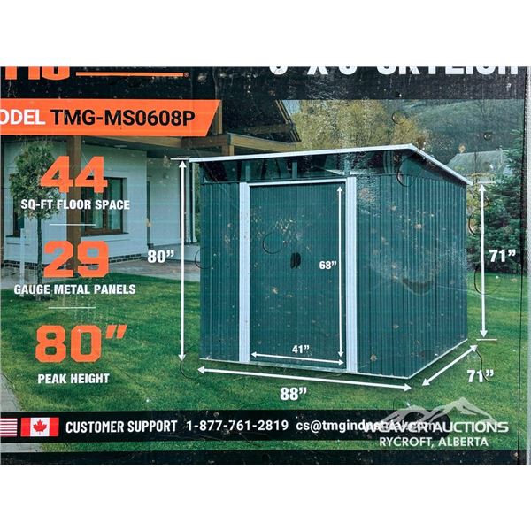 TMG 6 X 8 FT. GALVANIZED METAL PENT SHED