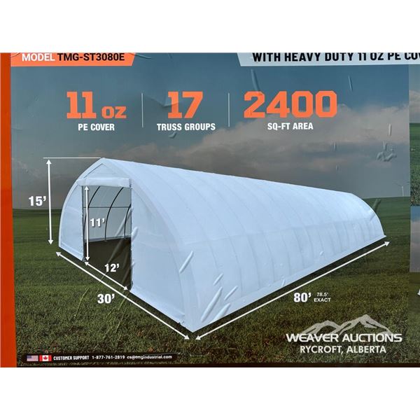 TMG 30 X 80 FT. PEAK CEILING STORAGE SHELTER