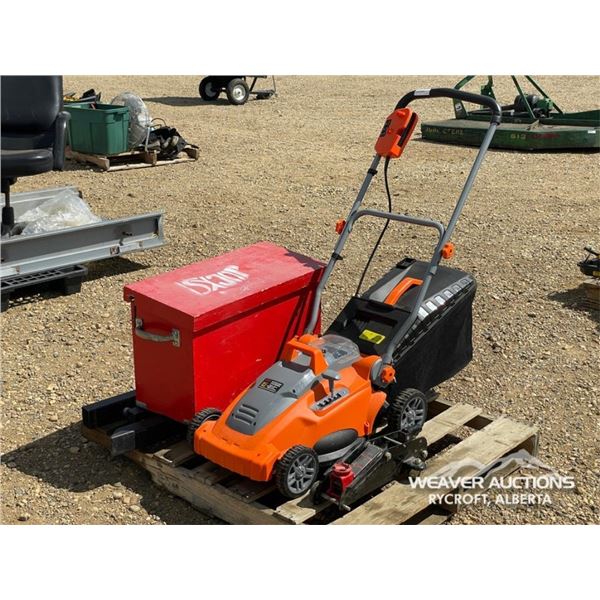 CORDLESS LAWN MOWER W/CLAMP ON FORKS