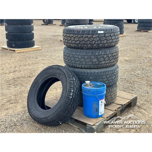 (5) ASSORTED BRAND & VARIOUS SIZED TIRES W/RIMS