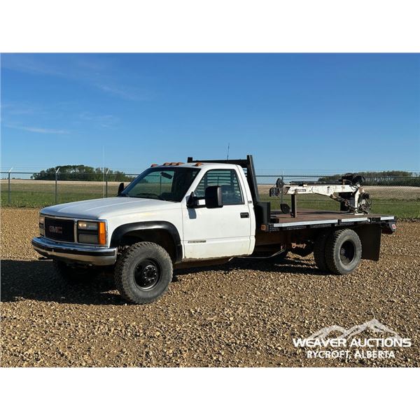 1993 GMC SIERRA 3500 SINGLE CAB S/A BOOM TRUCK