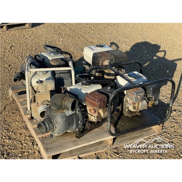 (3) WATER PUMPS & (2) HONDA 160CC MOTOR