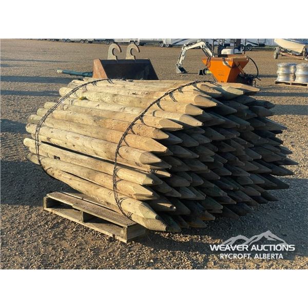 BUNDLE OF 6 FT. TREATED FENCE POSTS