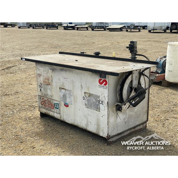 OIL HOLDING TANK W/PUMP