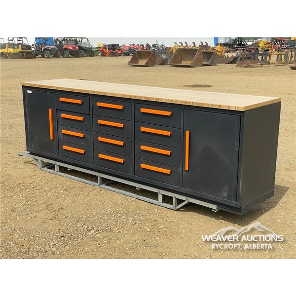 10 FT. 12 DRAWER STEEL WORKBENCH