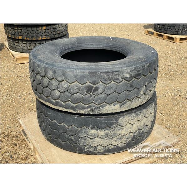 (2) BRIDGESTONE 385/65R22.5 TIRES