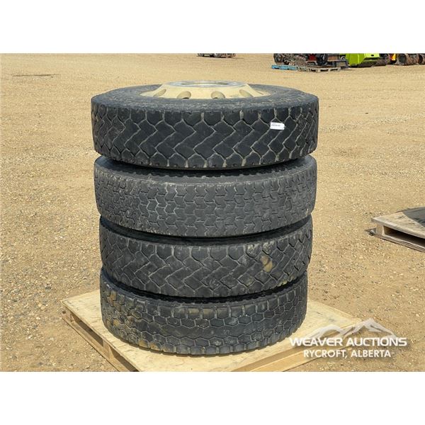 (4) 11R22.5 TRUCK TIRES