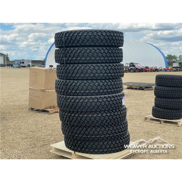 (8) KAPSEN 11R24.5 TRUCK TIRES