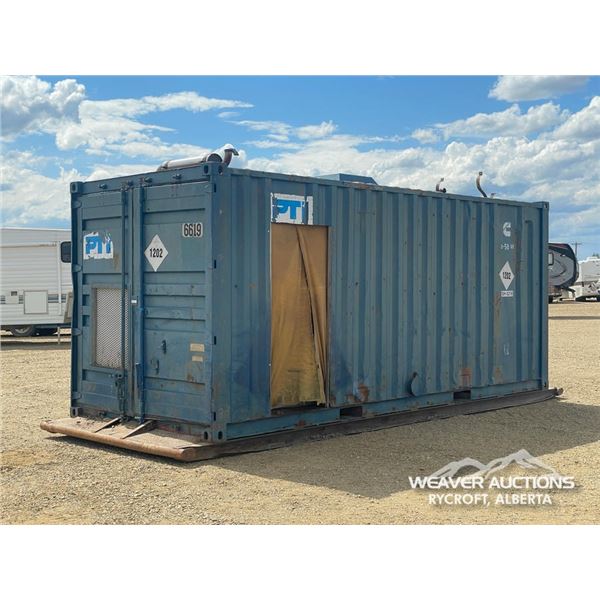 1985 8 X 20 FT. SHIPPING CONTAINER ON SKIDS