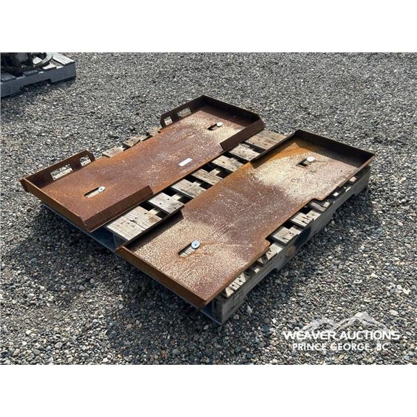 (2) SKID STEER  ATTACHMENT PLATES