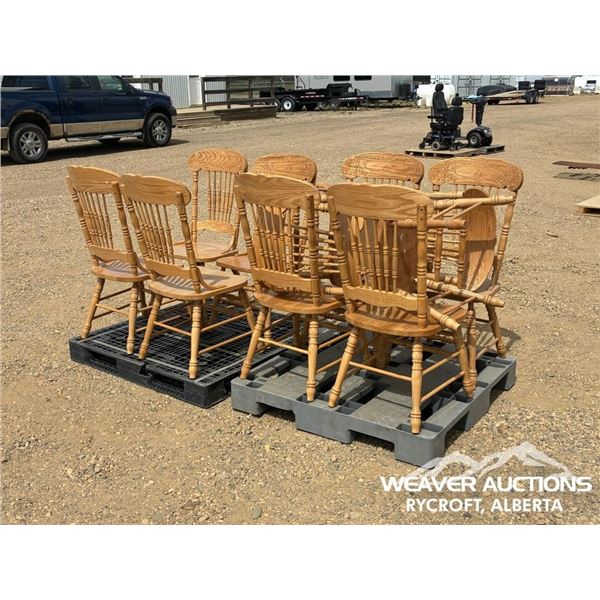 (10) WOODEN KITCHEN CHAIRS