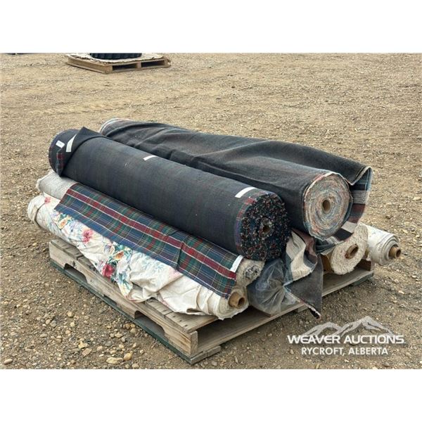 (10) ROLLS OF ASSORTED FABRICS