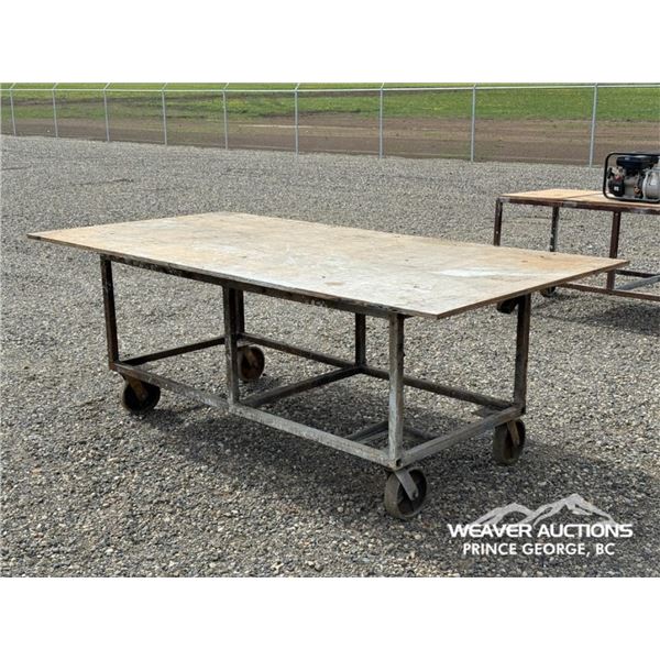 (3) STEEL FRAME ROLLING TABLES