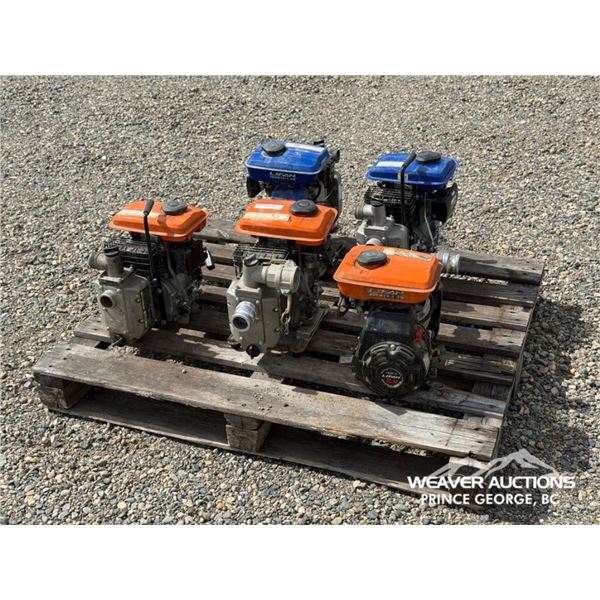 (5) WATER PUMPS & WASH TUB
