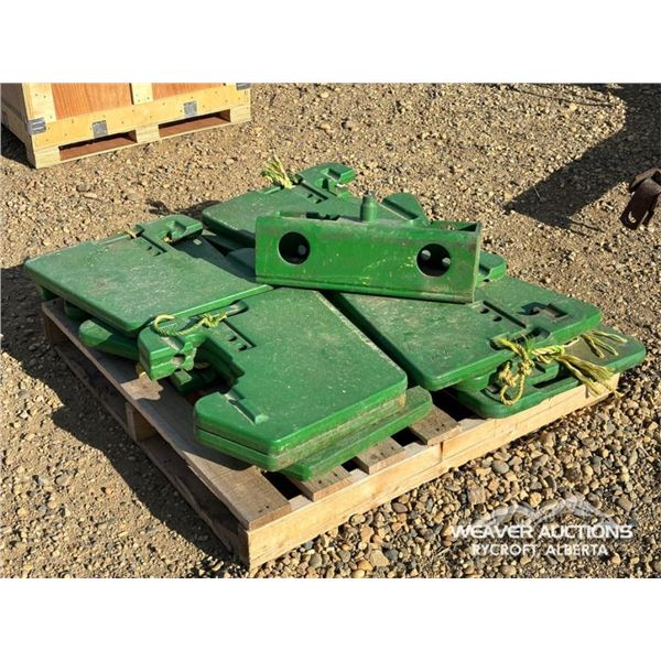 (12) JOHN DEERE TRACTOR WEIGHTS W/ BRACKET