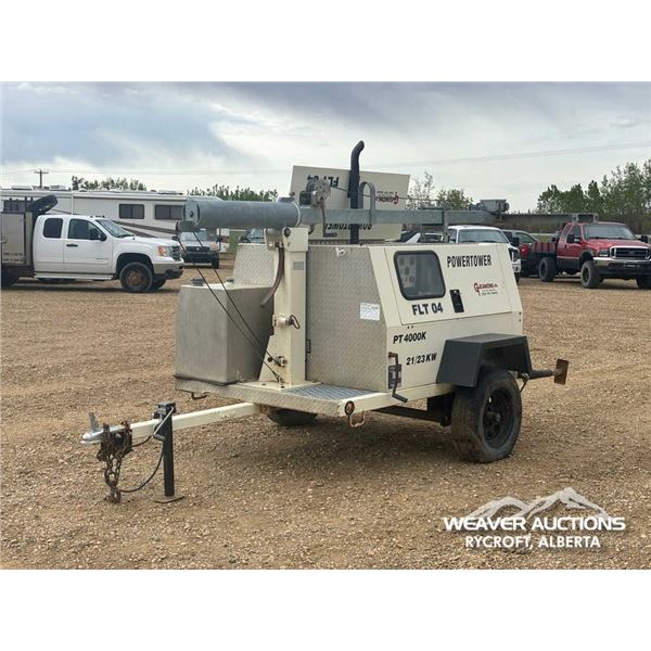 2005 FRONTIER PT 4000 20 KW LIGHT TOWER