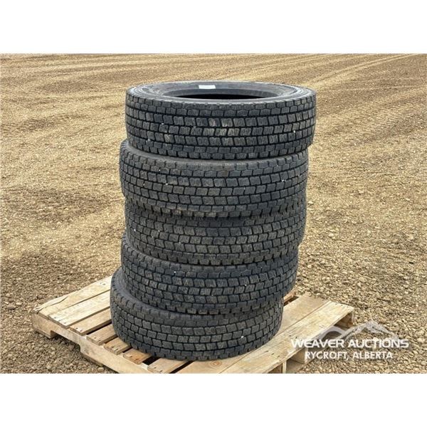 (5) TOYO M902A 225/70R19.5 TIRES