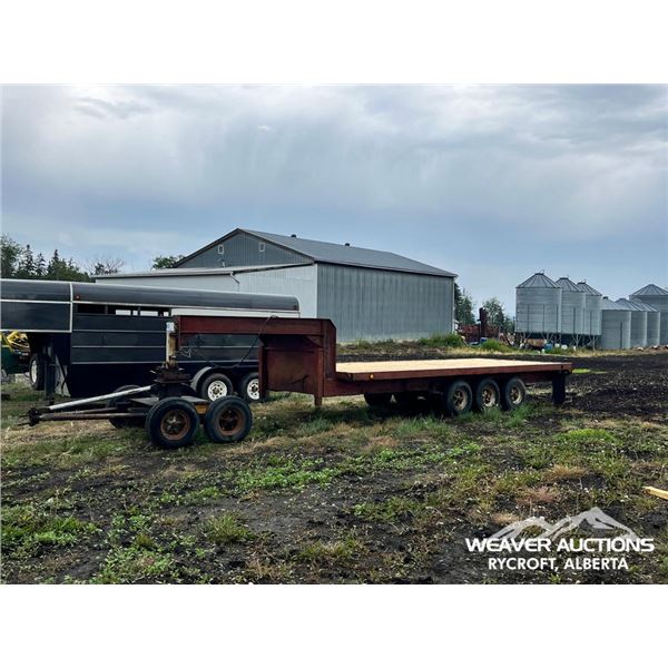 CUSTOM BUILT 5TH WHEEL TRIDEM FLAT DECK TRAILER