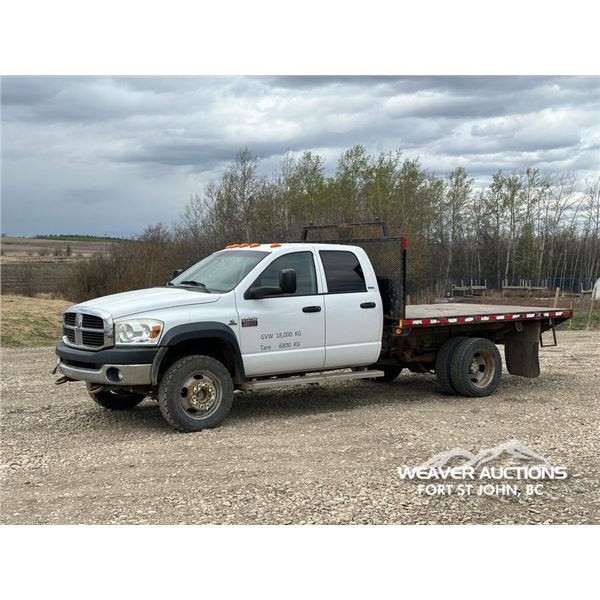 2010 DODGE RAM 5500HD CREW CAB FLATBED TRUCK