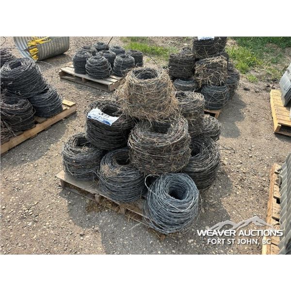QTY OF USED ROLLS OF BARBED WIRE