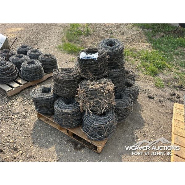 QTY OF USED ROLLS OF BARBED WIRE