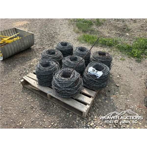 QTY OF USED ROLLS OF BARBED WIRE