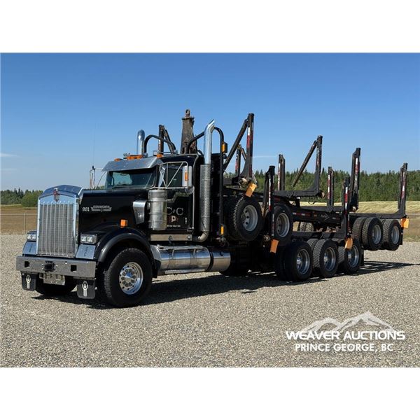 2020 KENWORTH W900 TRI DRIVE LOG TRUCK & TRAILER