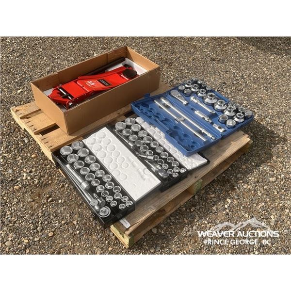 3.5T FLOOR JACK, (3) SOCKET SETS