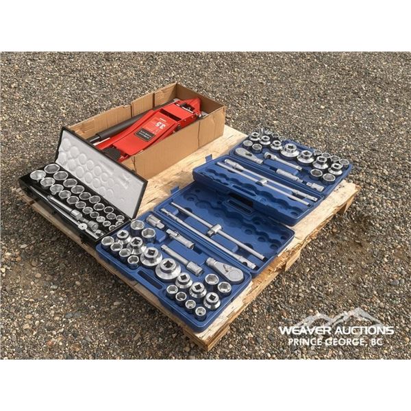 3.5T FLOOR JACK, (3) SOCKET SETS