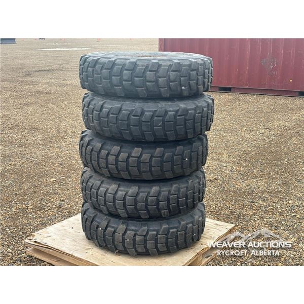 (5) MICHELIN 9.00R16 TIRES & RIMS