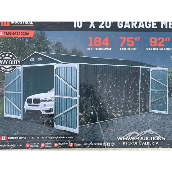 TMG 10 X 20 FT. GARAGE METAL SHED