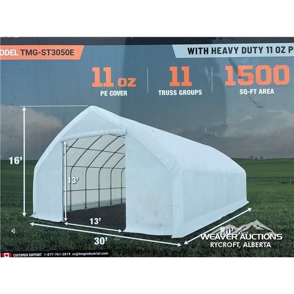 TMG 30 X 50 FT. PEAK CIELING STORAGE SHELTER