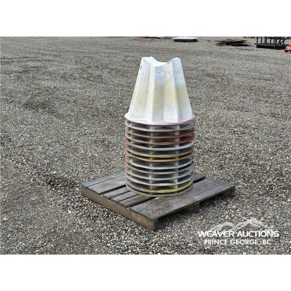 (13) CONE PIPE STANDS