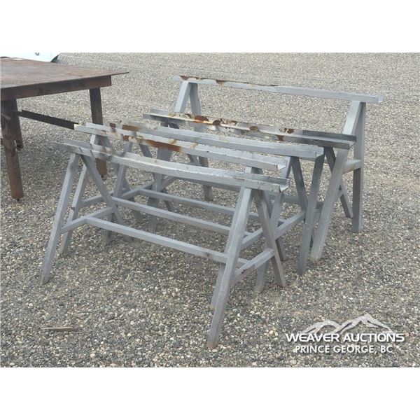 (5) STEEL SAW HORSES
