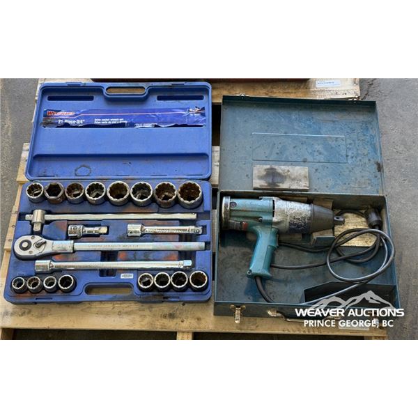 3/4 DRIVE SOCKET SET & ELECTRIC IMPACT