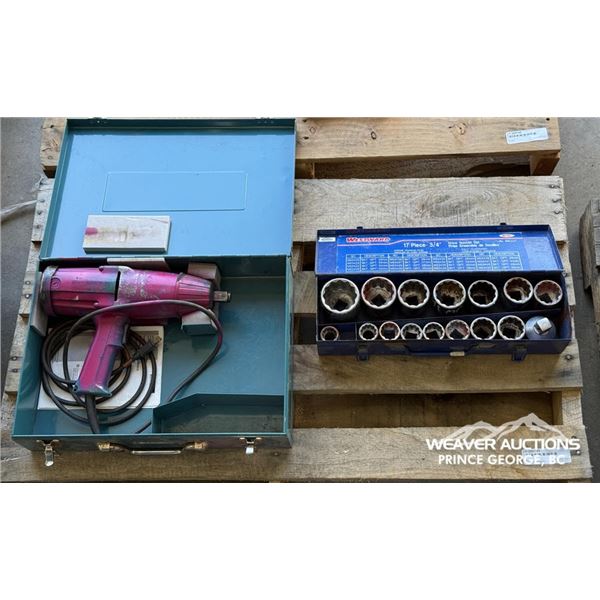 3/4 DRIVE SOCKET SET & ELECTRIC IMPACT