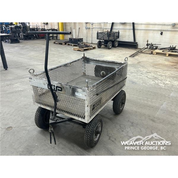 HEAVY DUTY STEEL MESH UTILITY WAGON CART
