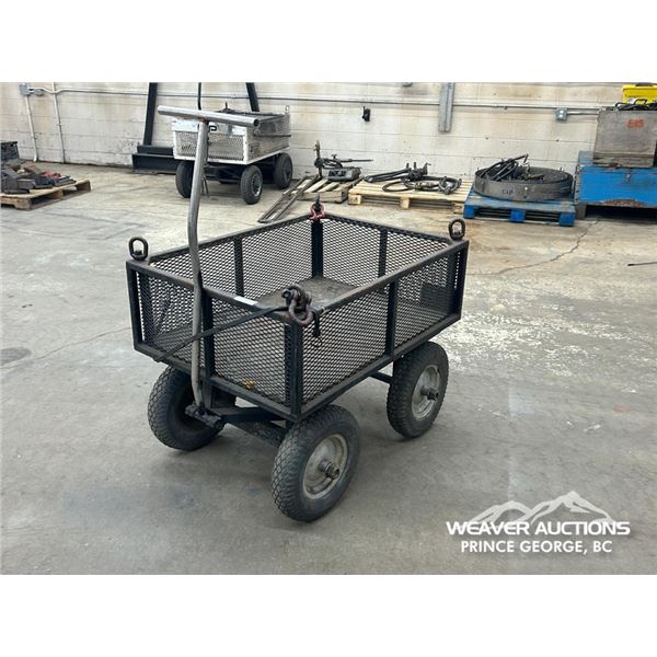 HEAVY DUTY STEEL MESH UTILITY WAGON CART