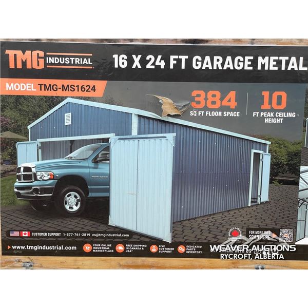 TMG 16 X 24 FT. METAL GARAGE SHED
