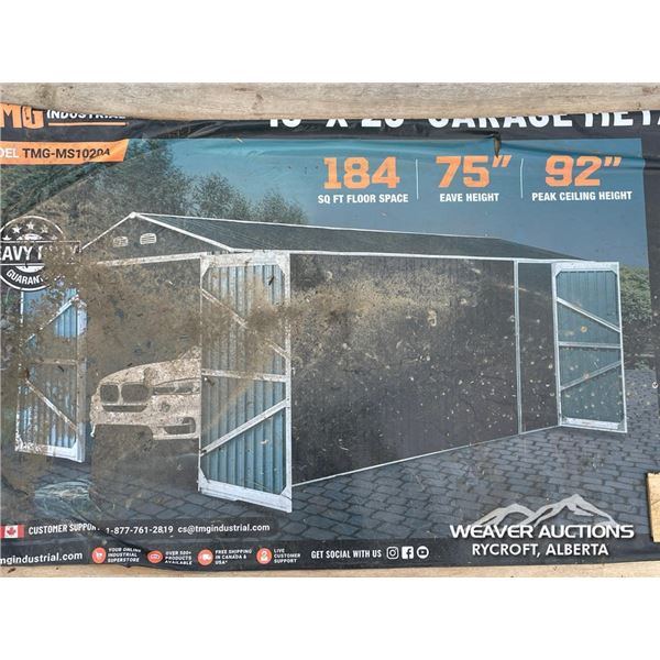 TMG 10 X 20 FT. GARAGE METAL SHED
