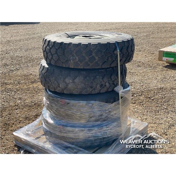 (4) MICHELIN 9.00R16 TIRES & RIMS