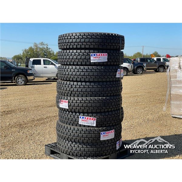 (8) KAPSEN 11R24.5 TRUCK TIRES