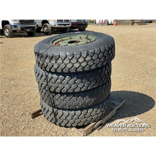 (4) MICHELIN 11.00R20 TIRES & RIMS