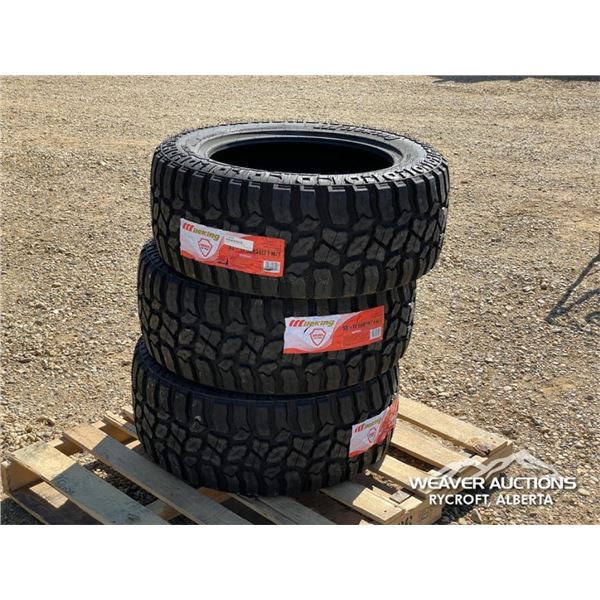 (3) MILEKING 33X12.50R20 TIRES